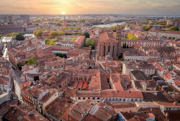 Vue aérienne de Toulouse, les Jacobins